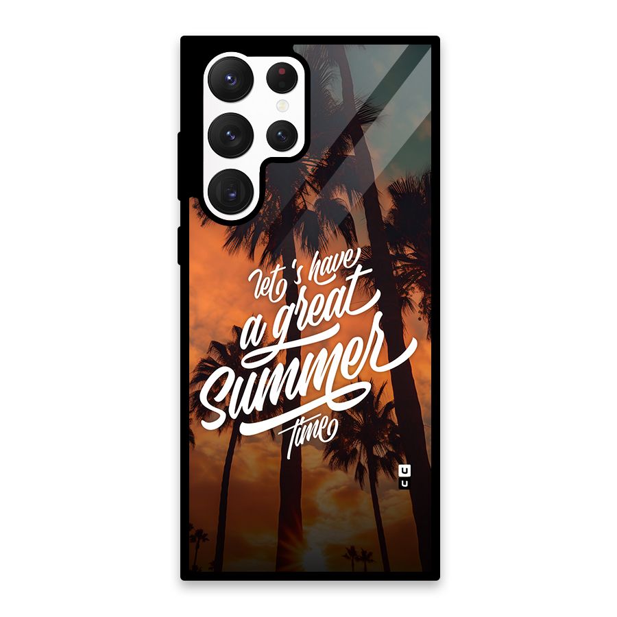 Great Summer Glass Back Case for Galaxy S22 Ultra 5G