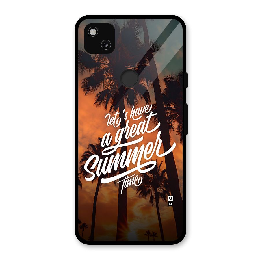 Great Summer Glass Back Case for Google Pixel 4a