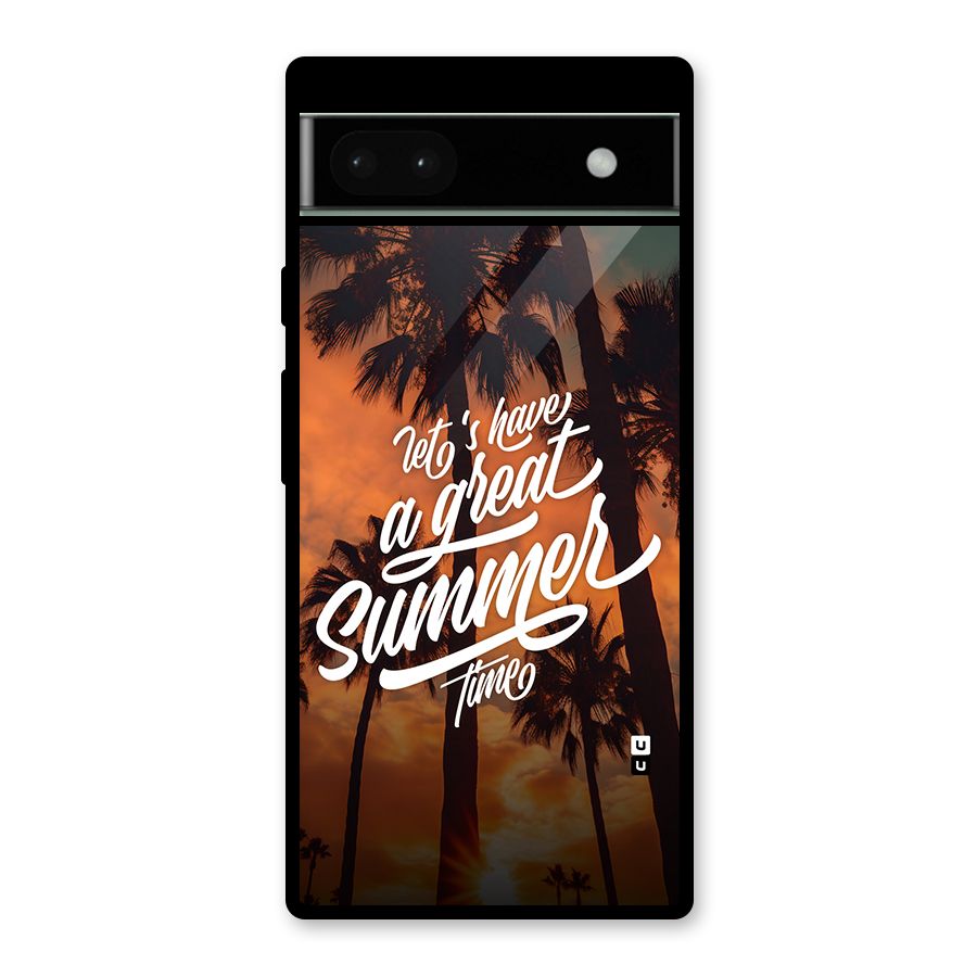 Great Summer Glass Back Case for Google Pixel 6a