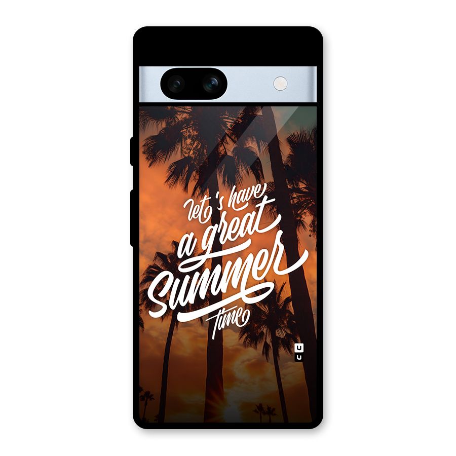 Great Summer Glass Back Case for Google Pixel 7a