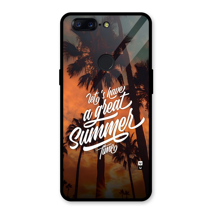 Great Summer Glass Back Case for OnePlus 5T