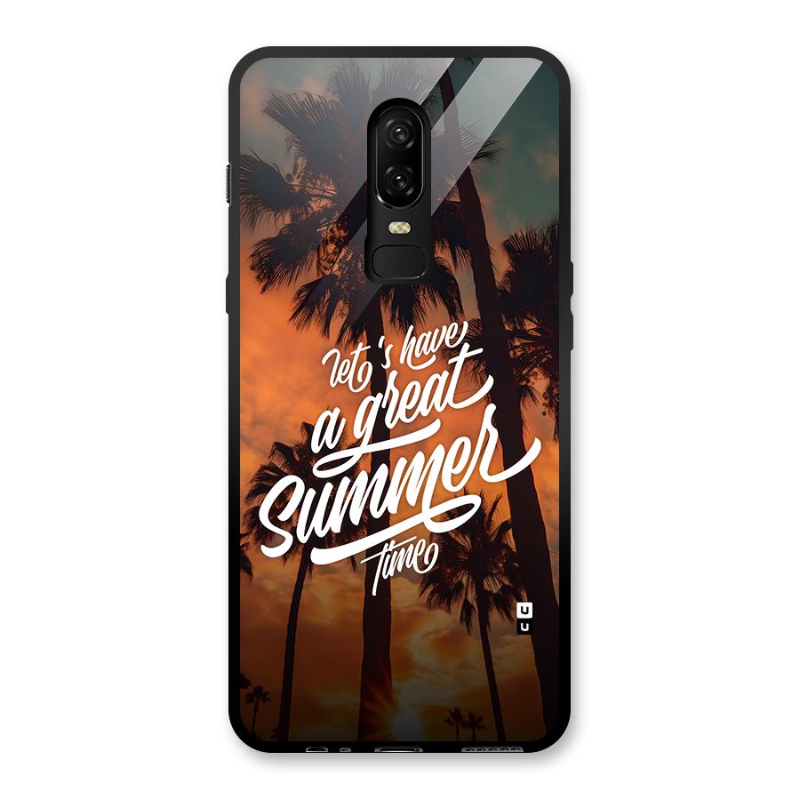 Great Summer Glass Back Case for OnePlus 6