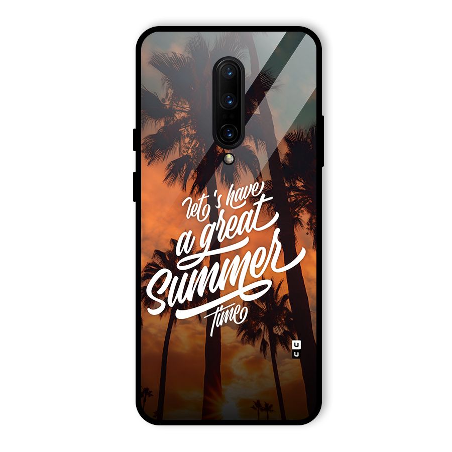 Great Summer Glass Back Case for OnePlus 7 Pro