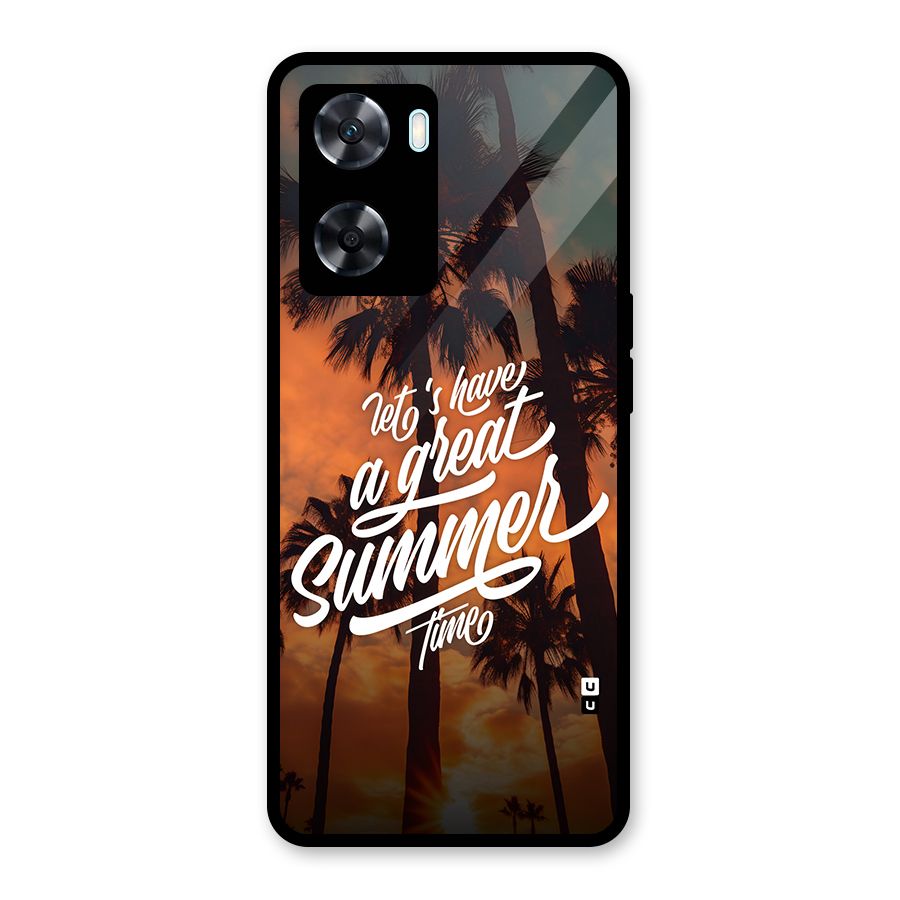 Great Summer Glass Back Case for Oppo A77s