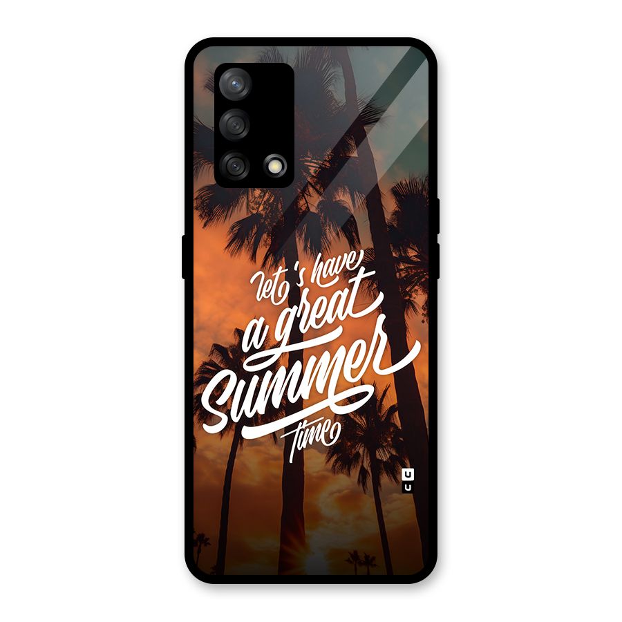 Great Summer Glass Back Case for Oppo F19
