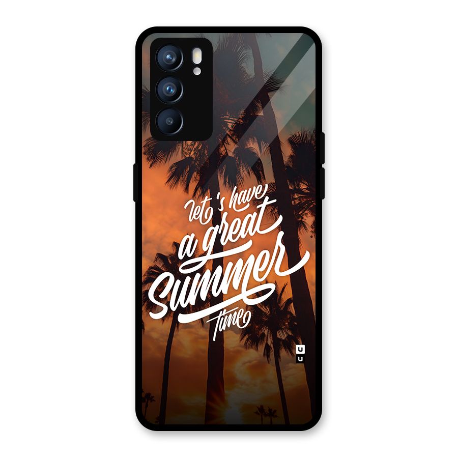 Great Summer Glass Back Case for Oppo Reno6 5G