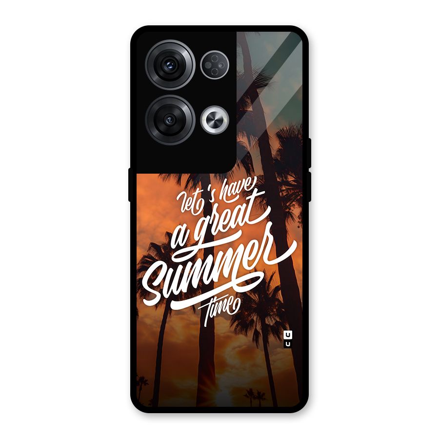 Great Summer Glass Back Case for Oppo Reno8 Pro 5G