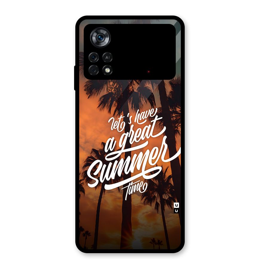 Great Summer Glass Back Case for Poco X4 Pro 5G