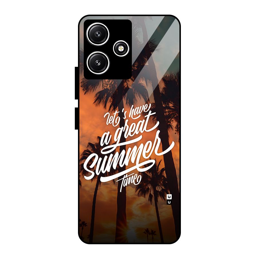 Great Summer Glass Back Case for Redmi 12 5G