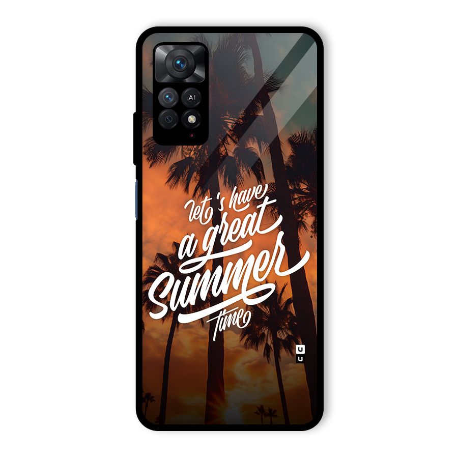 Great Summer Glass Back Case for Redmi Note 11 Pro