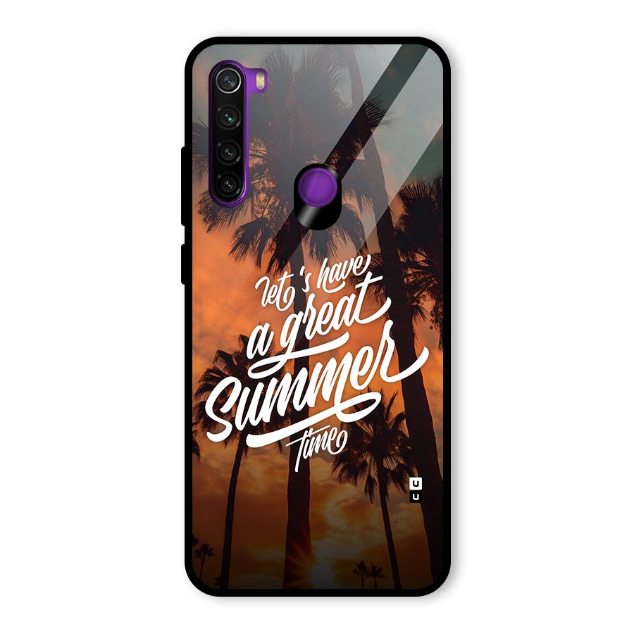 Great Summer Glass Back Case for Redmi Note 8