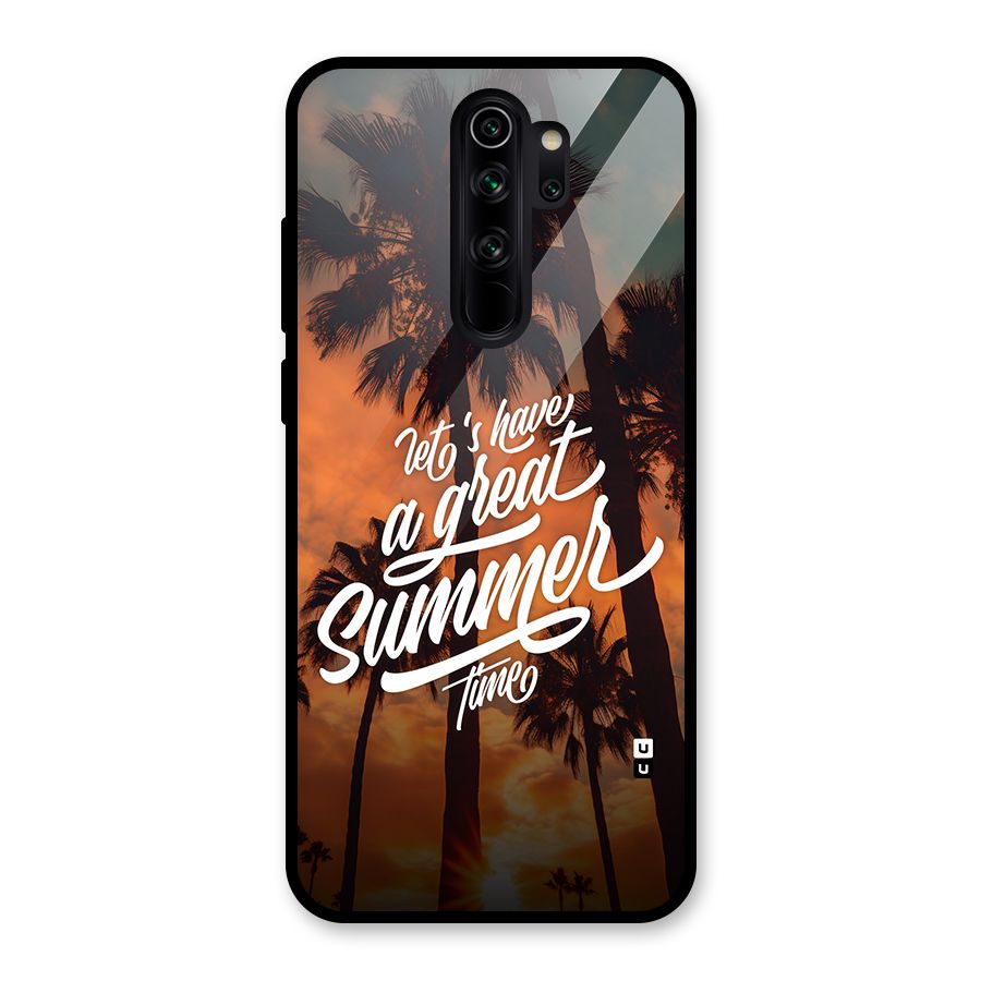 Great Summer Glass Back Case for Redmi Note 8 Pro
