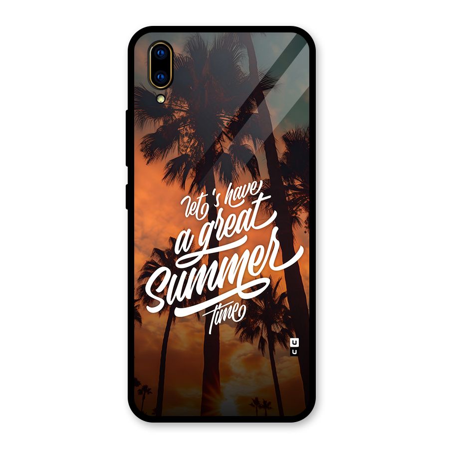 Great Summer Glass Back Case for Vivo V11 Pro