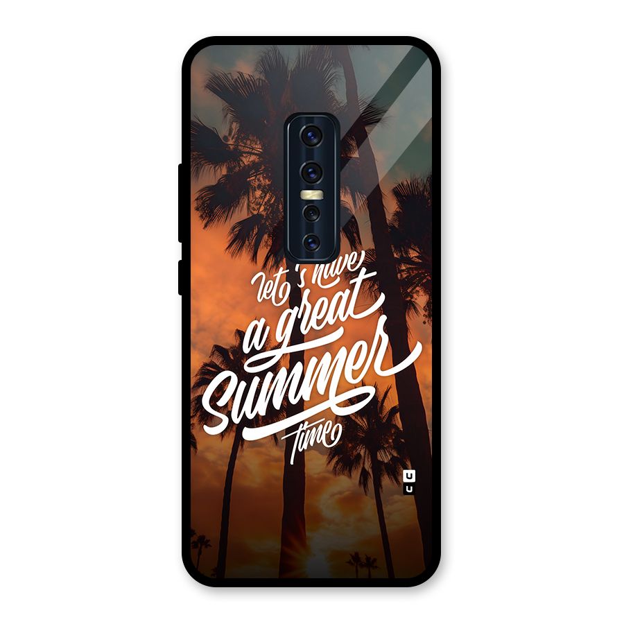 Great Summer Glass Back Case for Vivo V17 Pro
