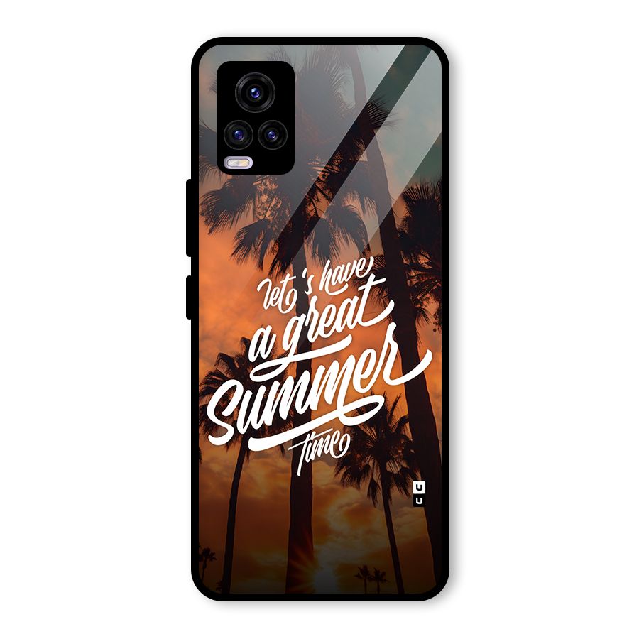 Great Summer Glass Back Case for Vivo V20