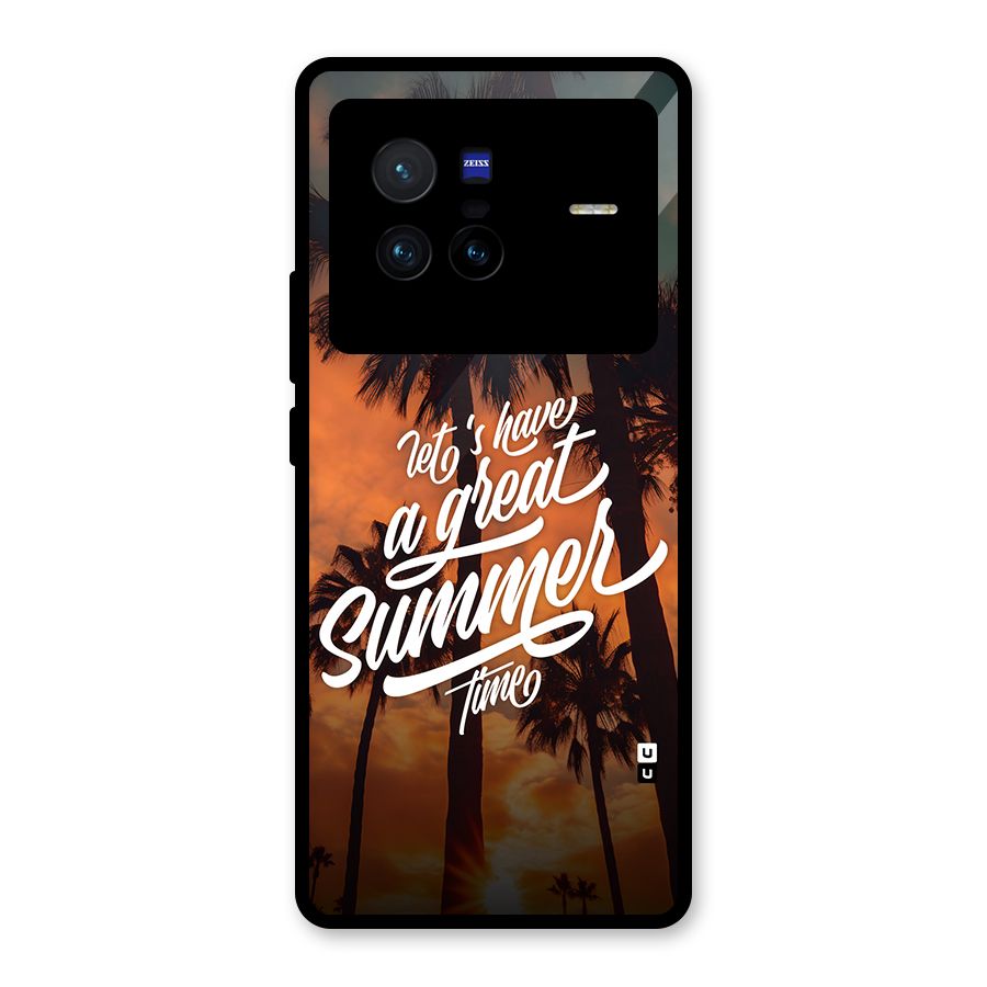 Great Summer Glass Back Case for Vivo X80