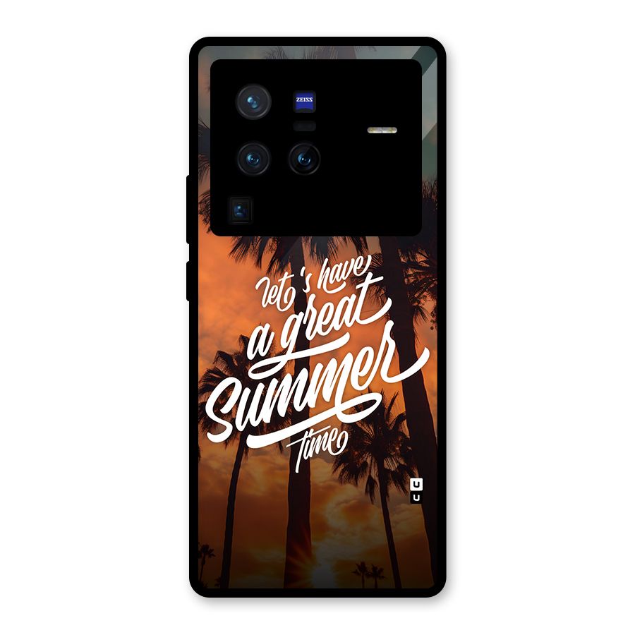 Great Summer Glass Back Case for Vivo X80 Pro
