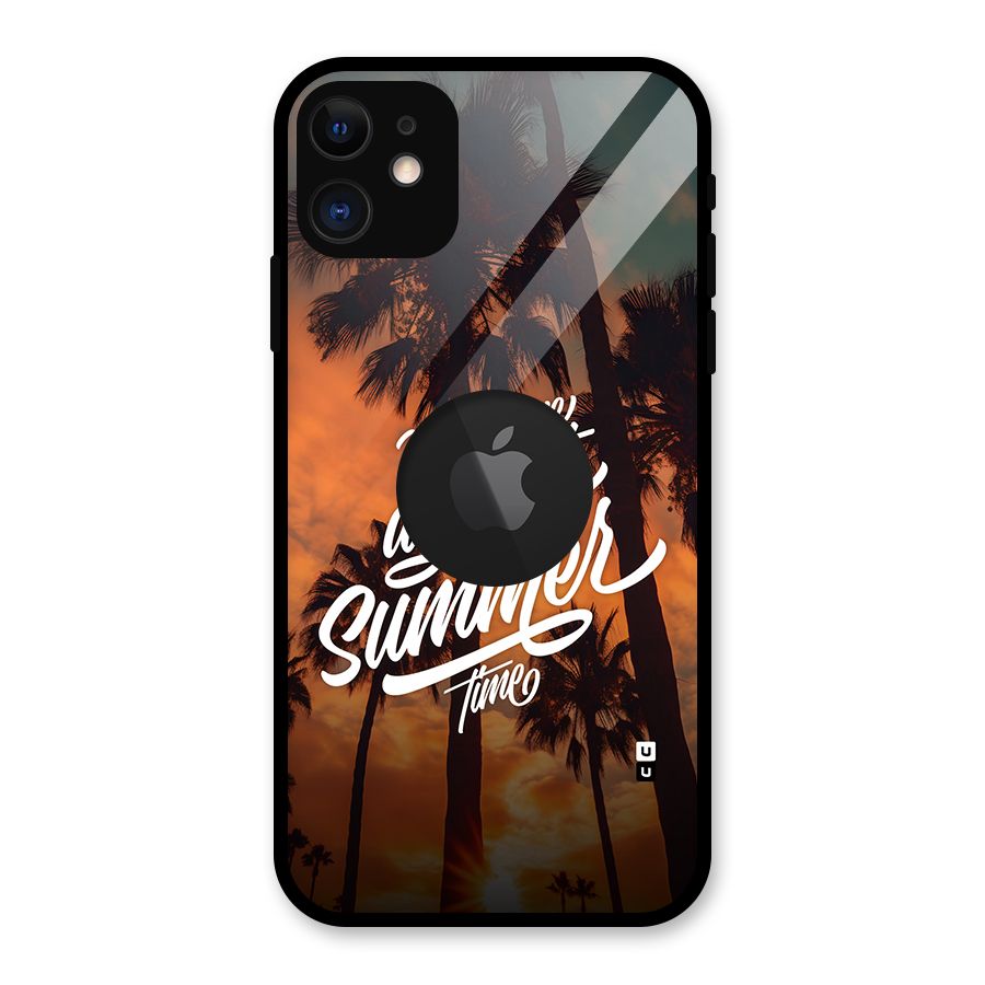 Great Summer Glass Back Case for iPhone 11 Logo Cut