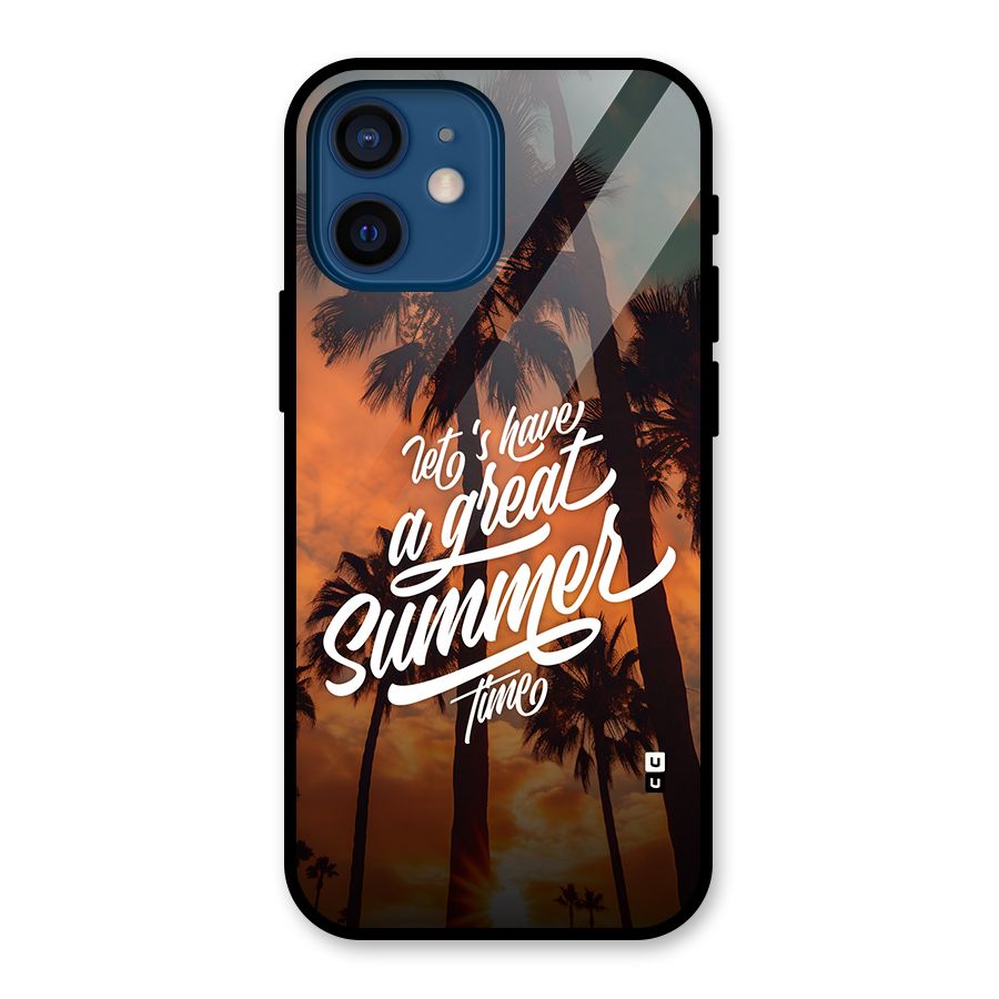 Great Summer Glass Back Case for iPhone 12 Mini