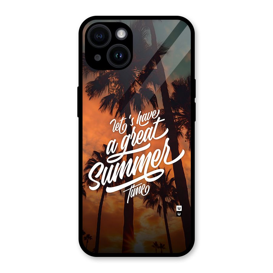 Great Summer Glass Back Case for iPhone 14
