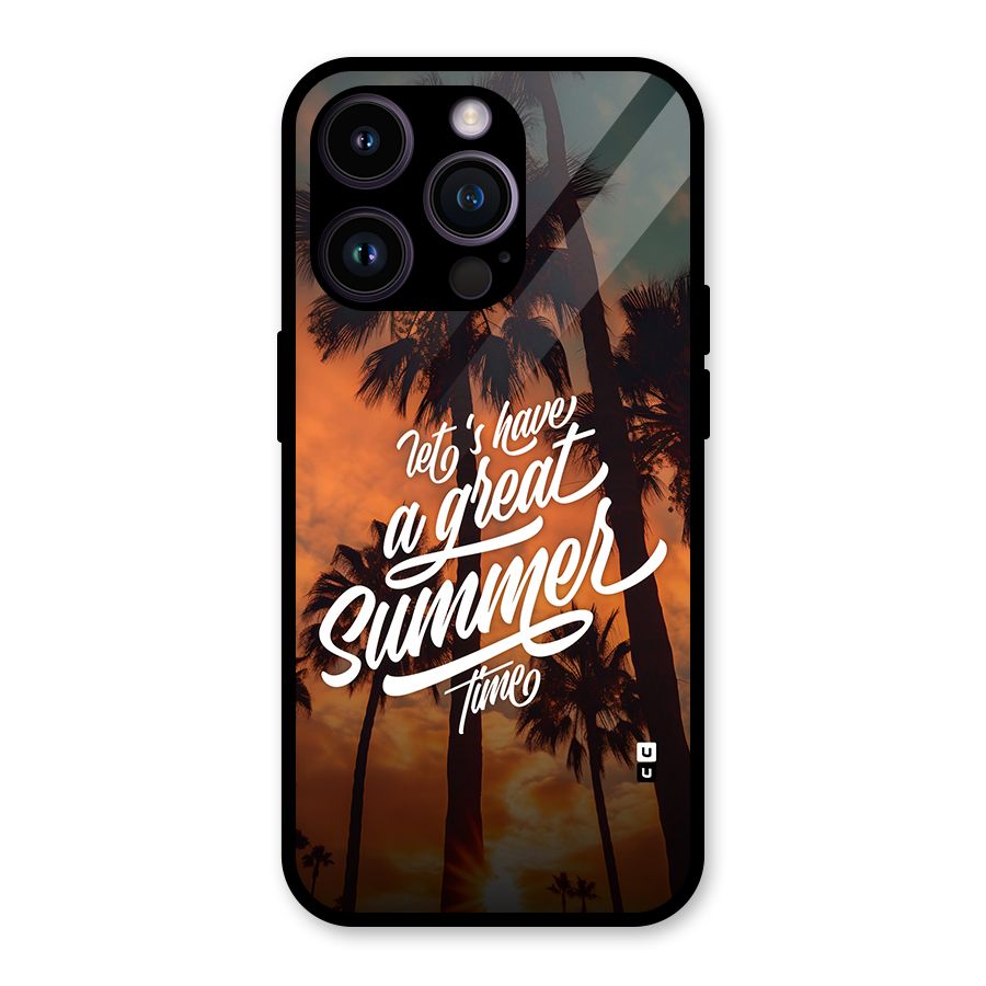 Great Summer Glass Back Case for iPhone 14 Pro
