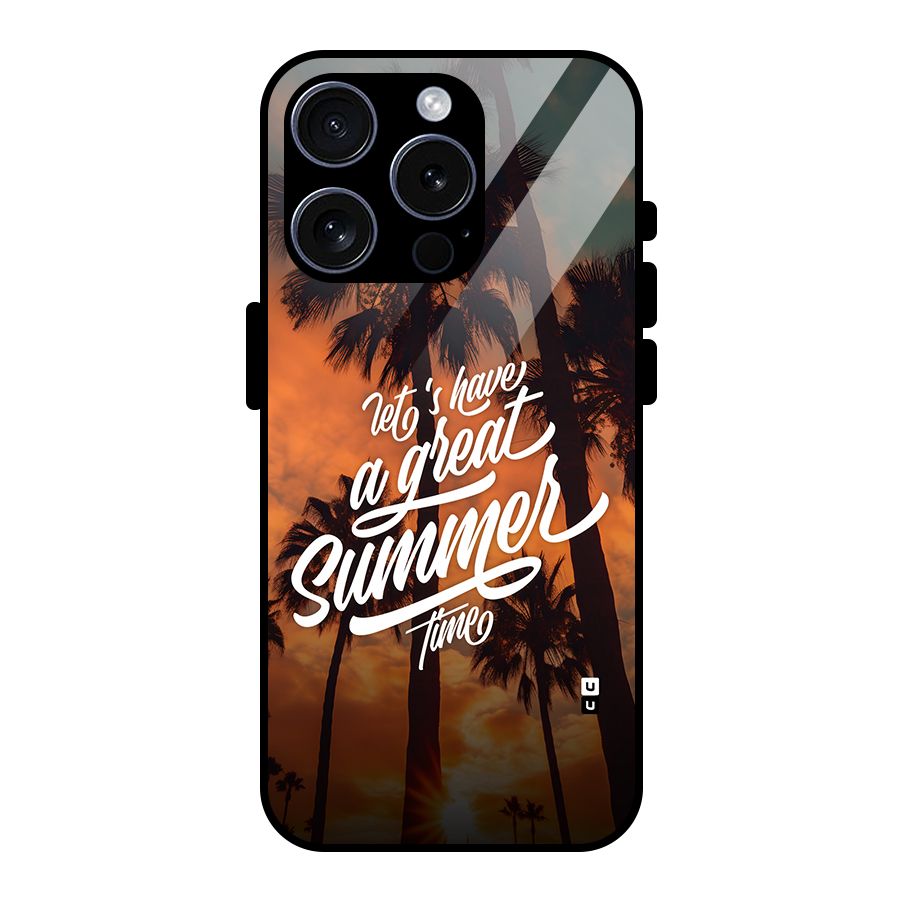 Great Summer Glass Back Case for iPhone 15 Pro