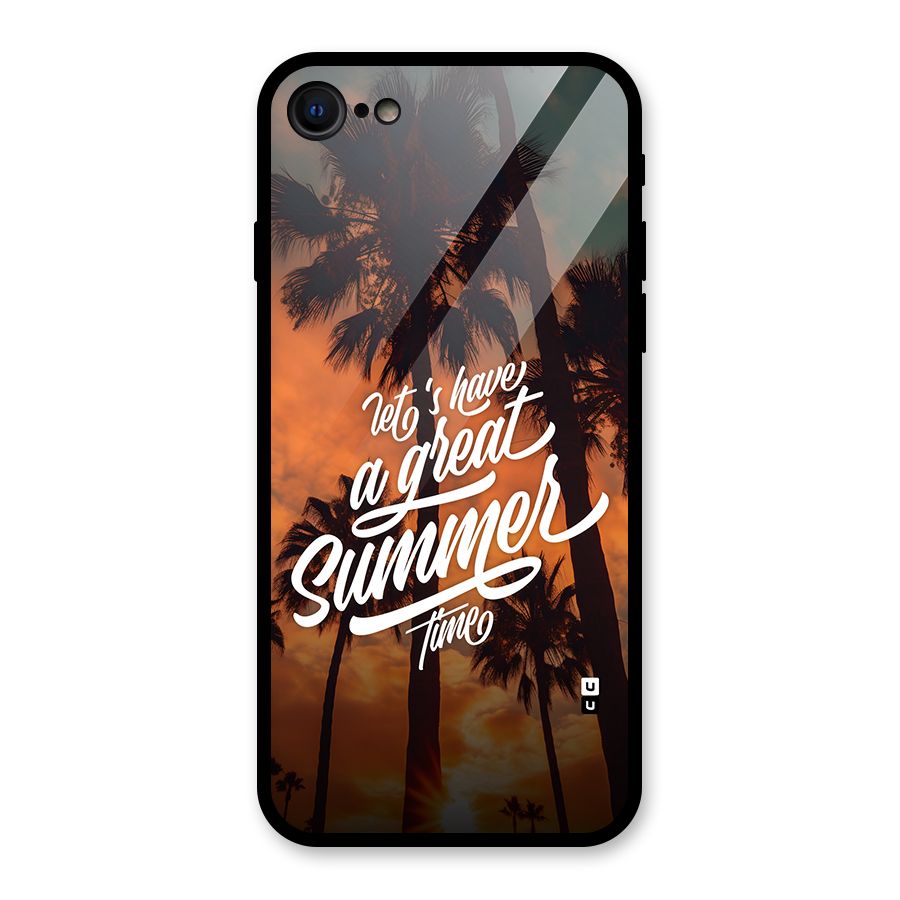 Great Summer Glass Back Case for iPhone 7
