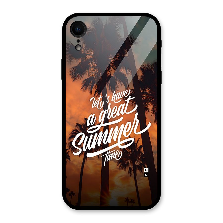 Great Summer Glass Back Case for iPhone XR