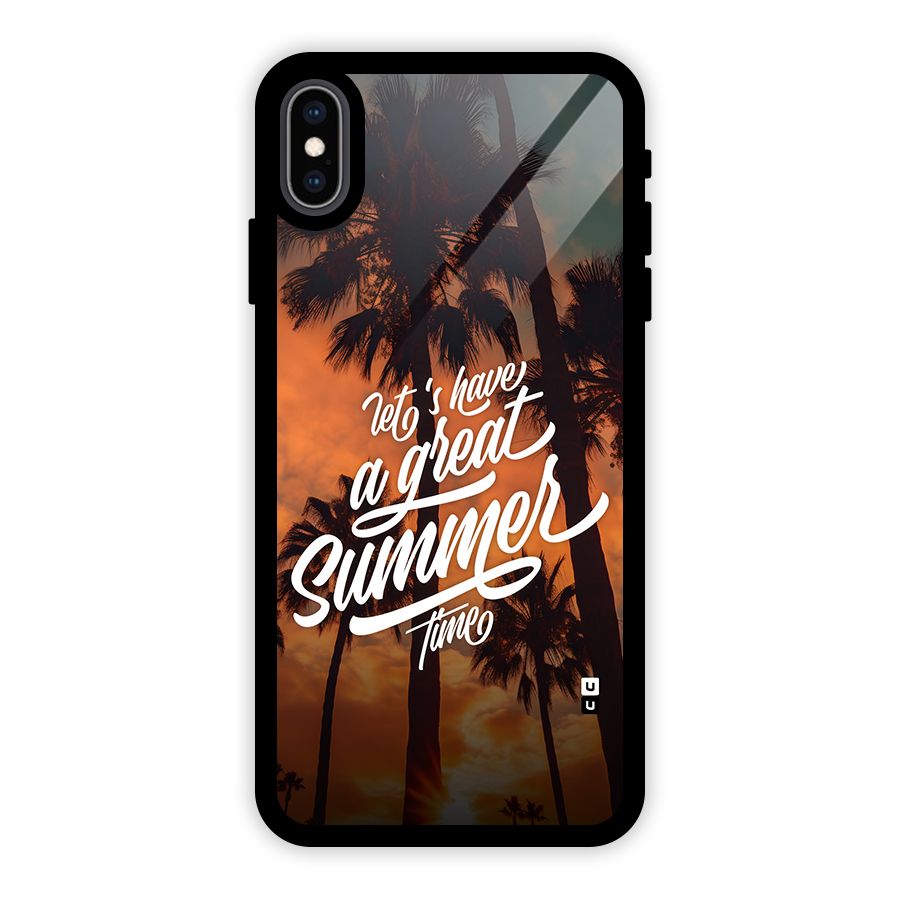 Great Summer Glass Back Case for iPhone XS Max