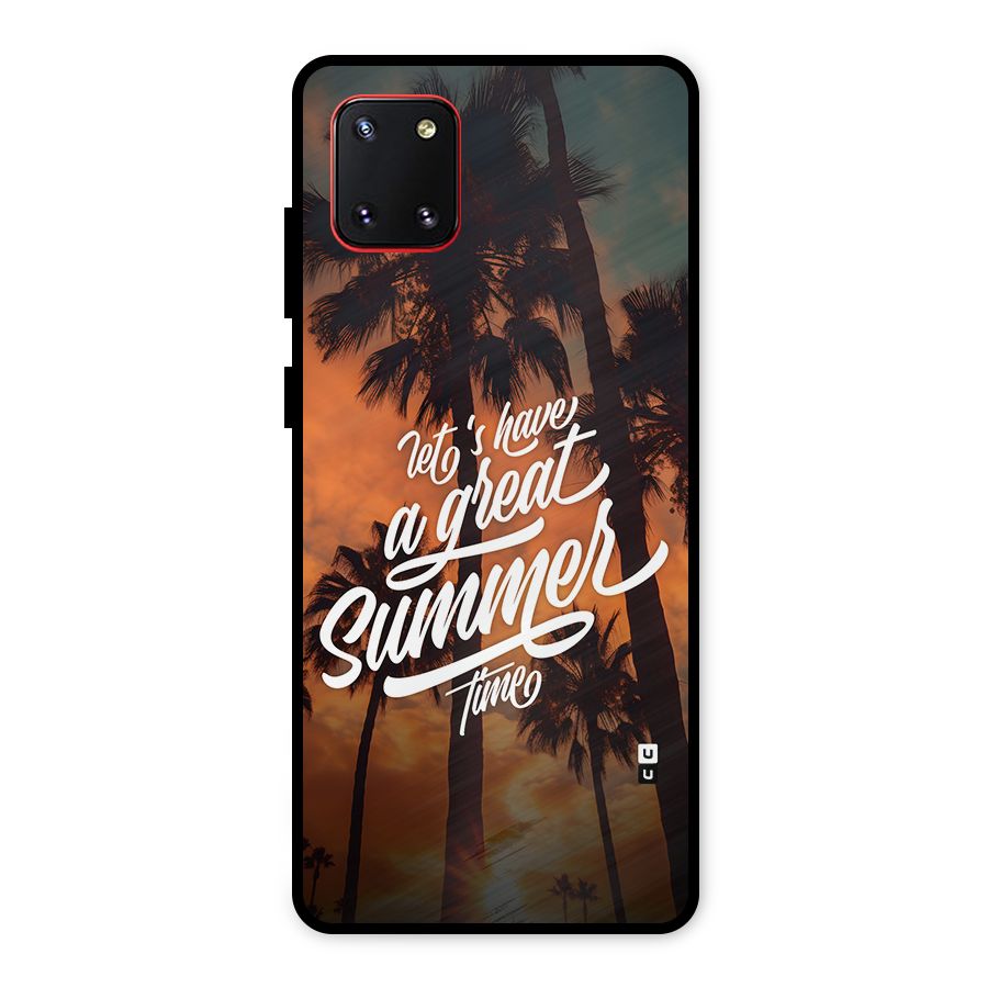 Great Summer Metal Back Case for Galaxy Note 10 Lite