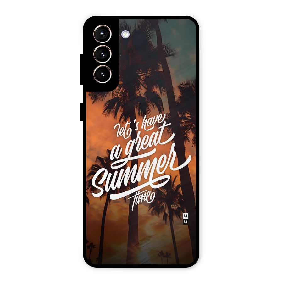 Great Summer Metal Back Case for Galaxy S21 Plus