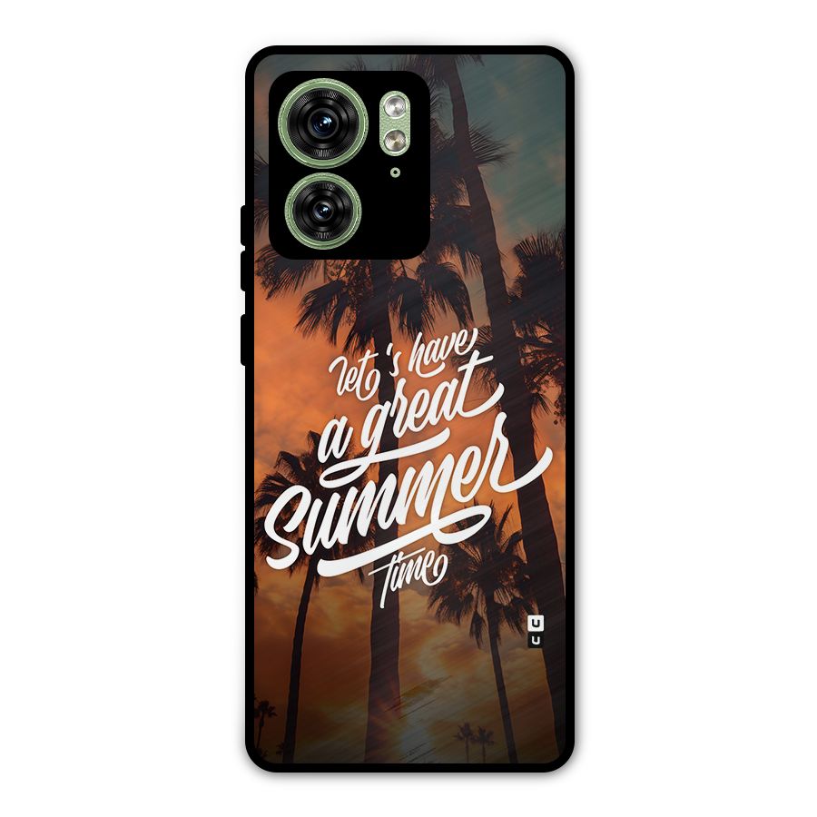 Great Summer Metal Back Case for Motorola Edge 40 5G