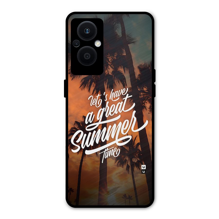 Great Summer Metal Back Case for Oppo F21 Pro 5G