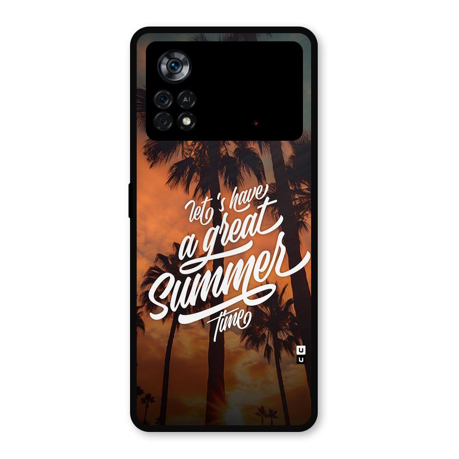 Great Summer Metal Back Case for Poco X4 Pro 5G