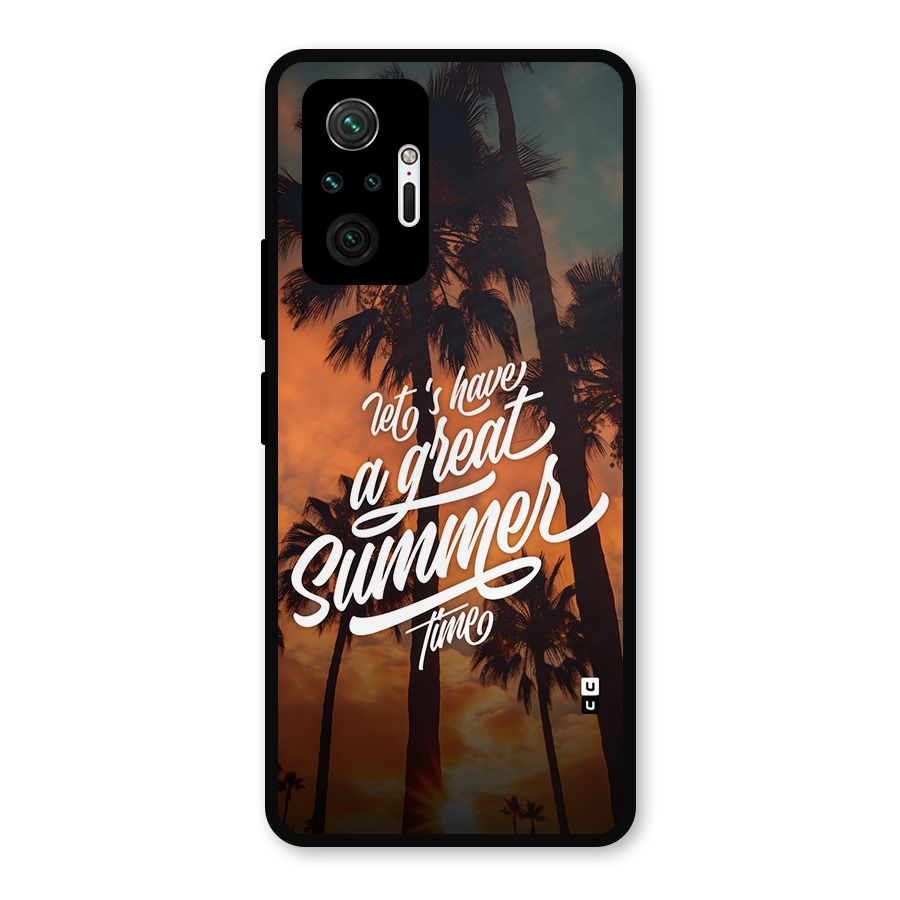 Great Summer Metal Back Case for Redmi Note 10 Pro Max
