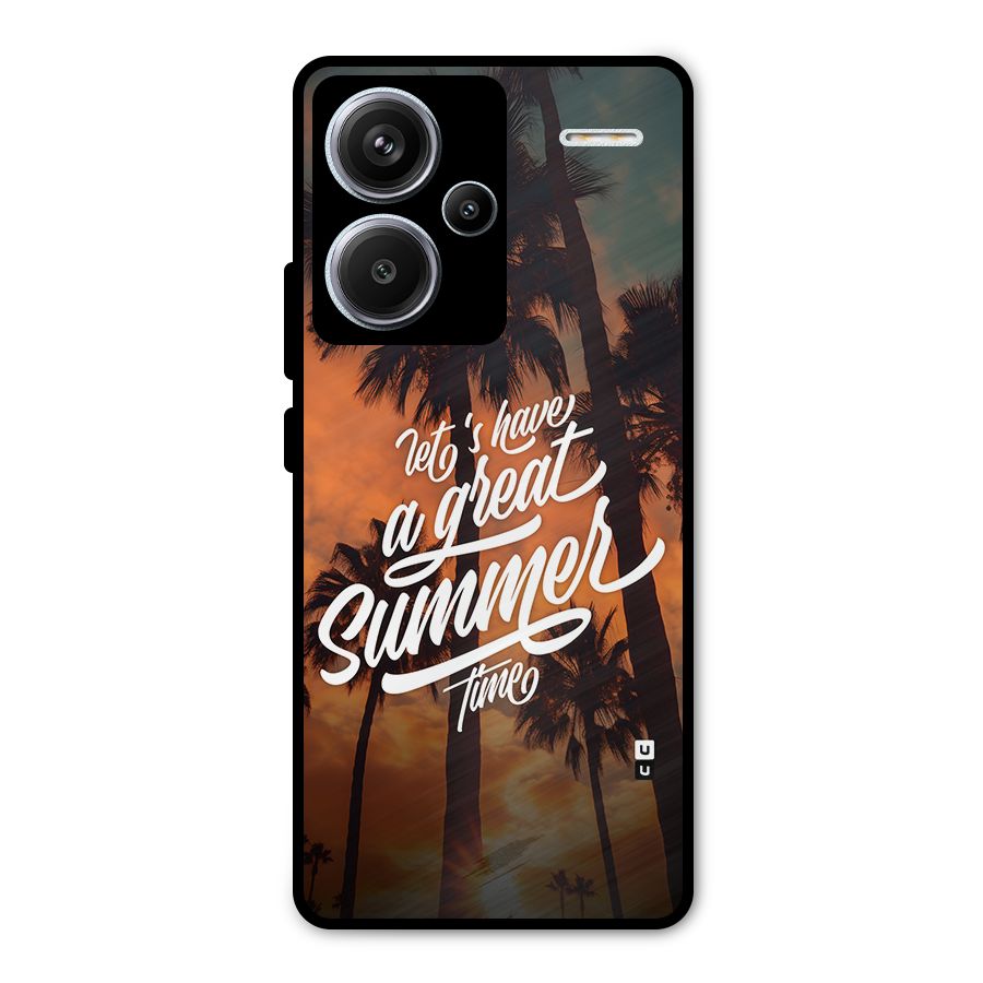 Great Summer Metal Back Case for Redmi Note 13 Pro Plus