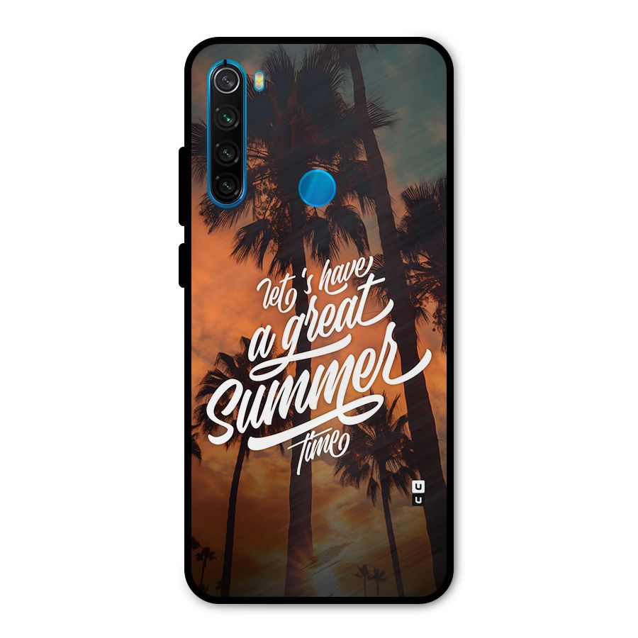 Great Summer Metal Back Case for Redmi Note 8
