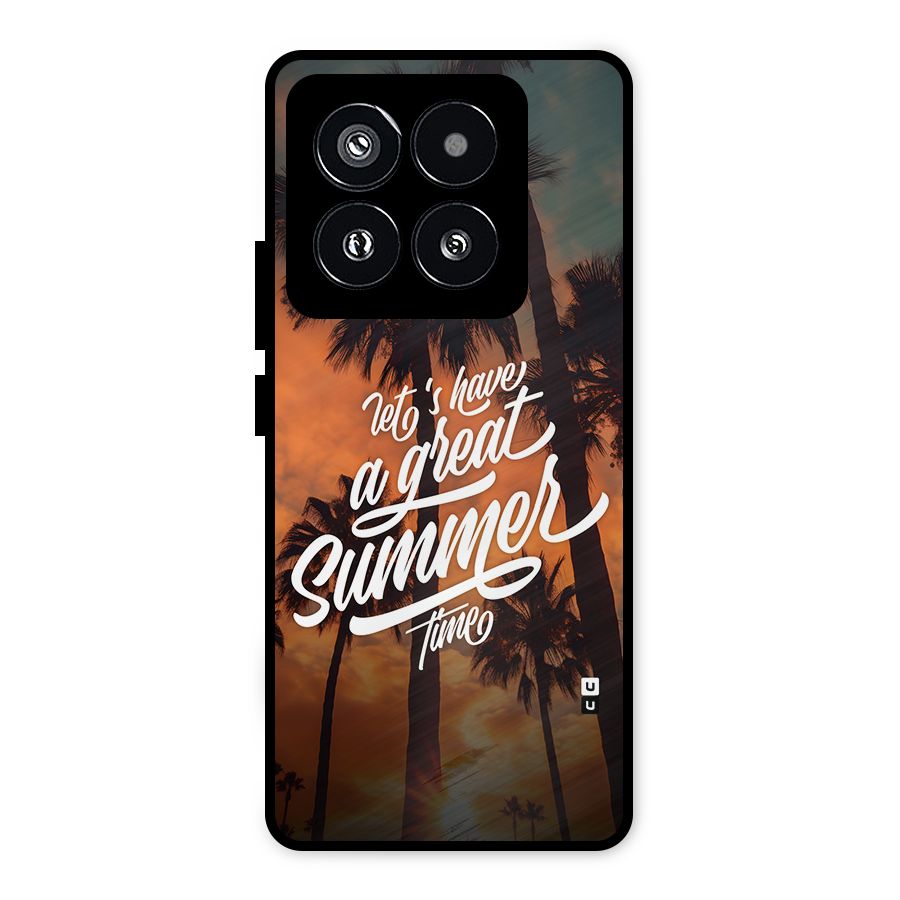 Great Summer Metal Back Case for Xiaomi 14 Pro