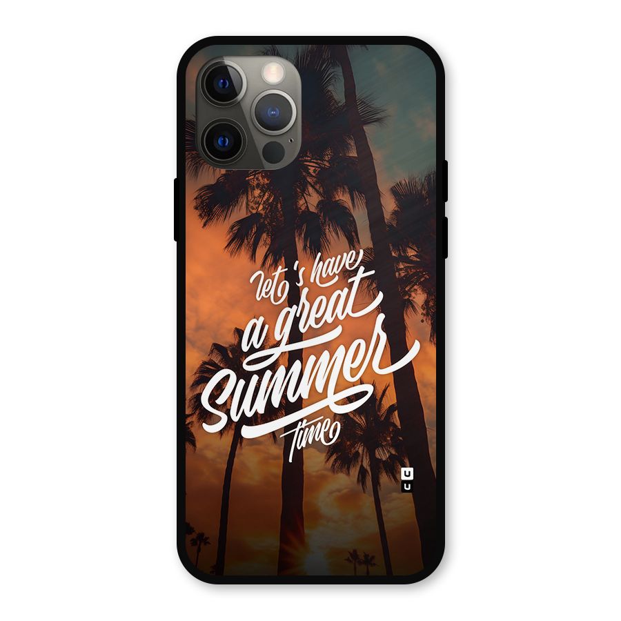 Great Summer Metal Back Case for iPhone 12 Pro