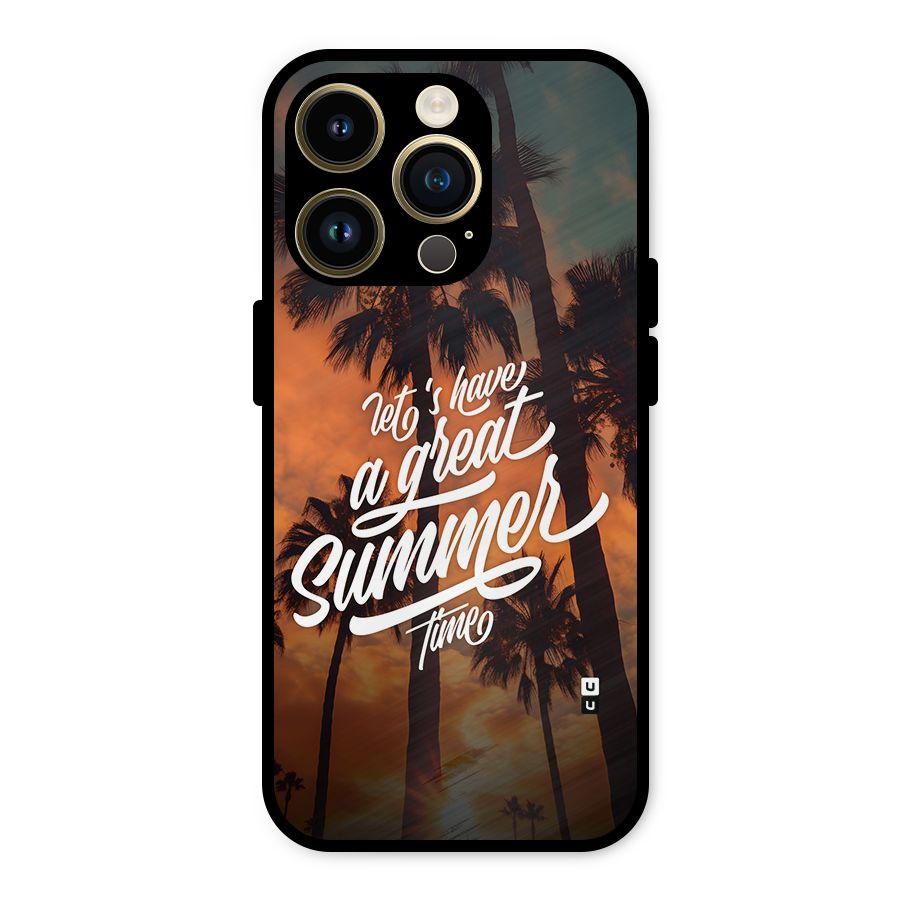 Great Summer Metal Back Case for iPhone 14 Pro