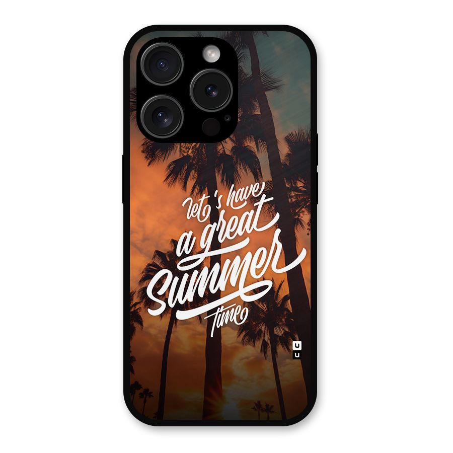 Great Summer Metal Back Case for iPhone 15 Pro