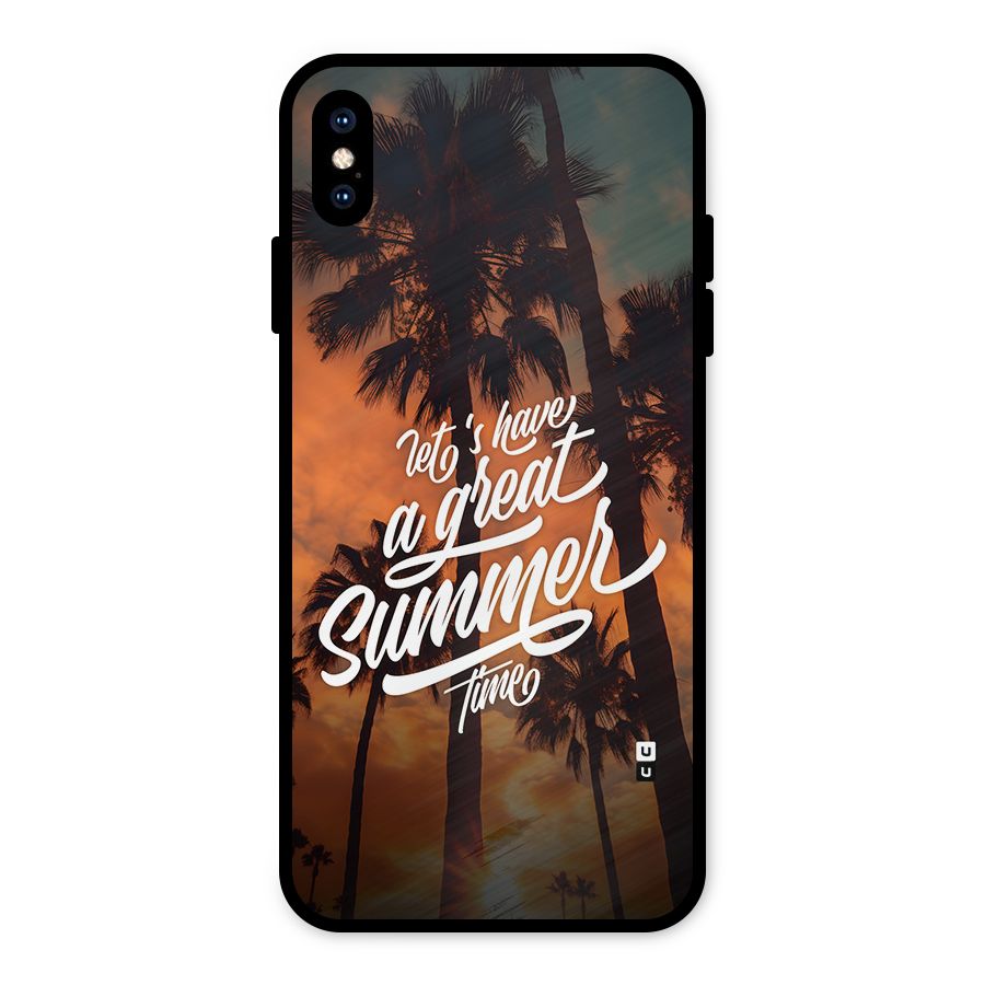 Great Summer Metal Back Case for iPhone XS Max