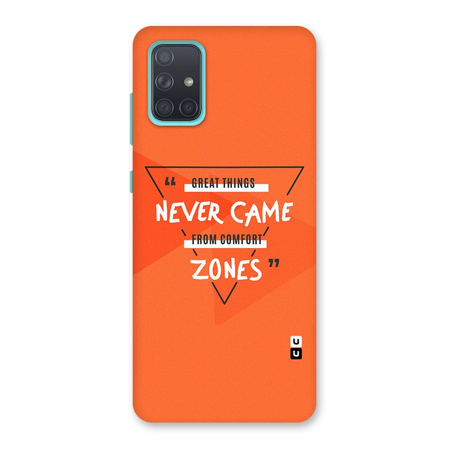 Great Things Comfort Zones Back Case for Galaxy A71