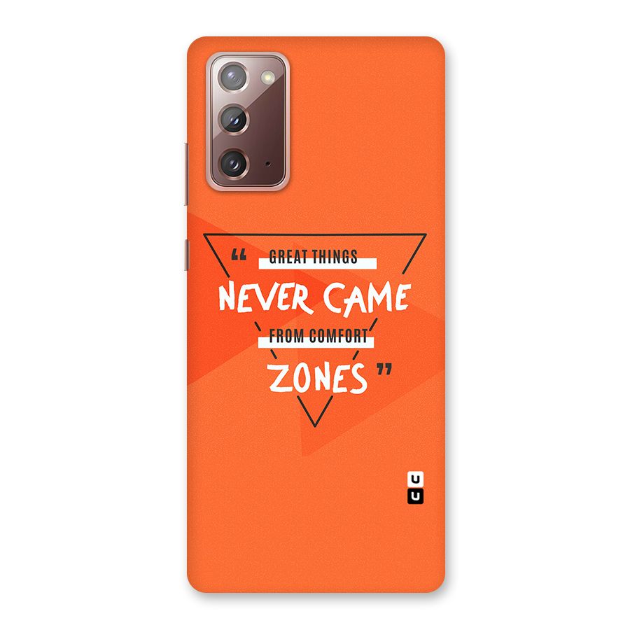 Great Things Comfort Zones Back Case for Galaxy Note 20