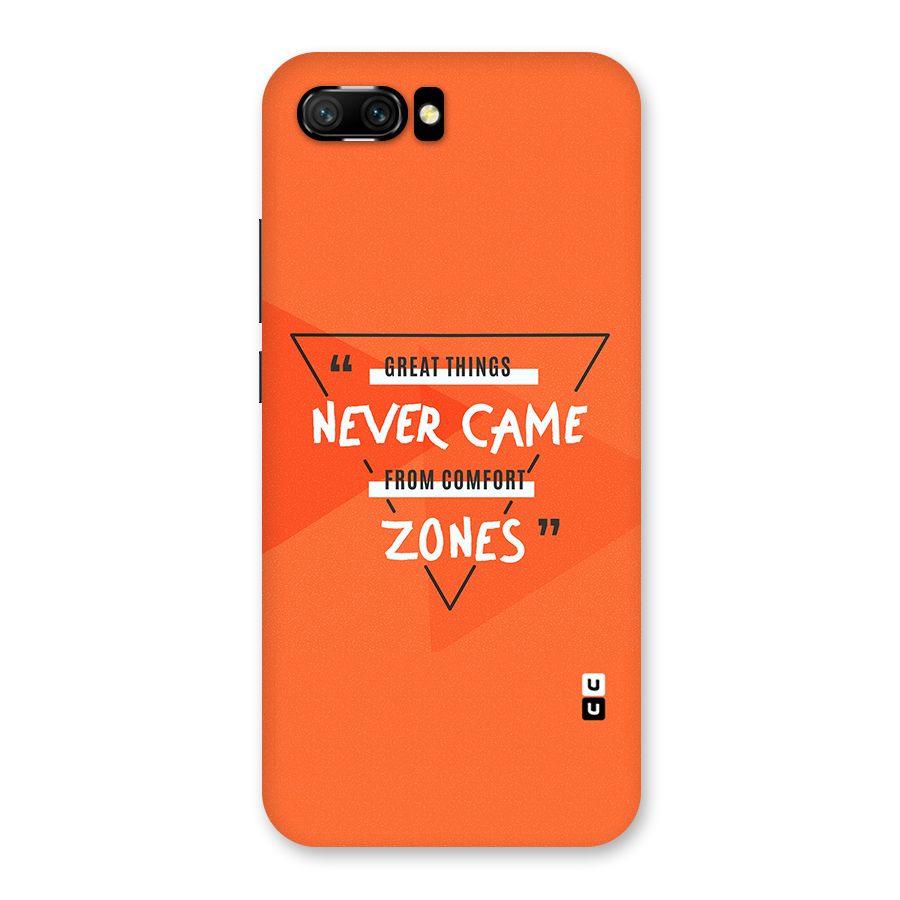 Great Things Comfort Zones Back Case for Honor 10