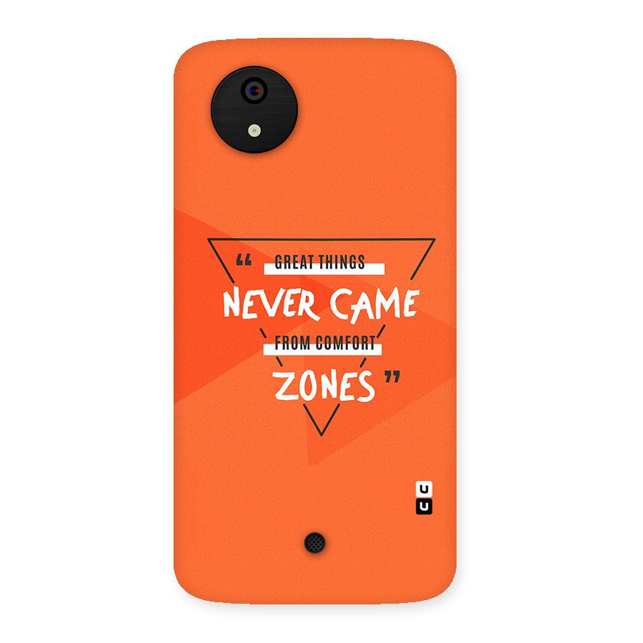 Great Things Comfort Zones Back Case for Micromax Canvas A1