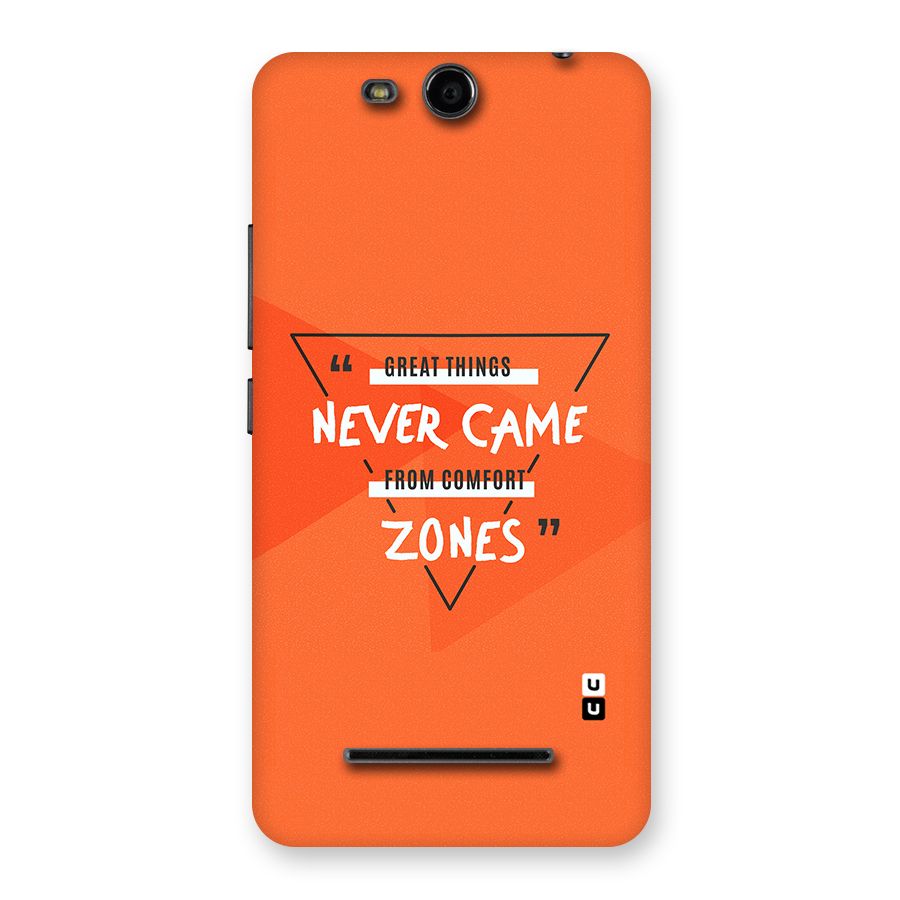 Great Things Comfort Zones Back Case for Micromax Canvas Juice 3 Q392