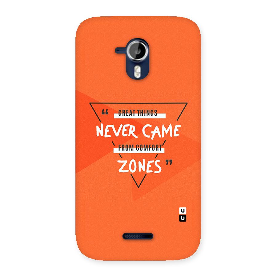 Great Things Comfort Zones Back Case for Micromax Canvas Magnus A117