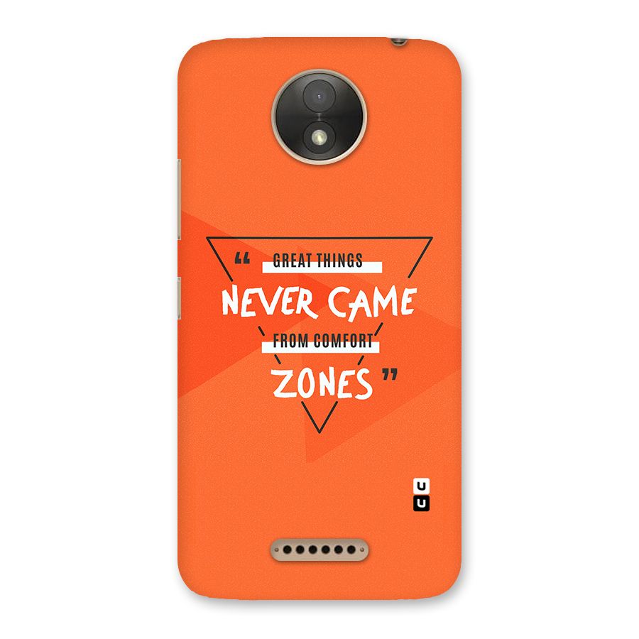Great Things Comfort Zones Back Case for Moto C Plus