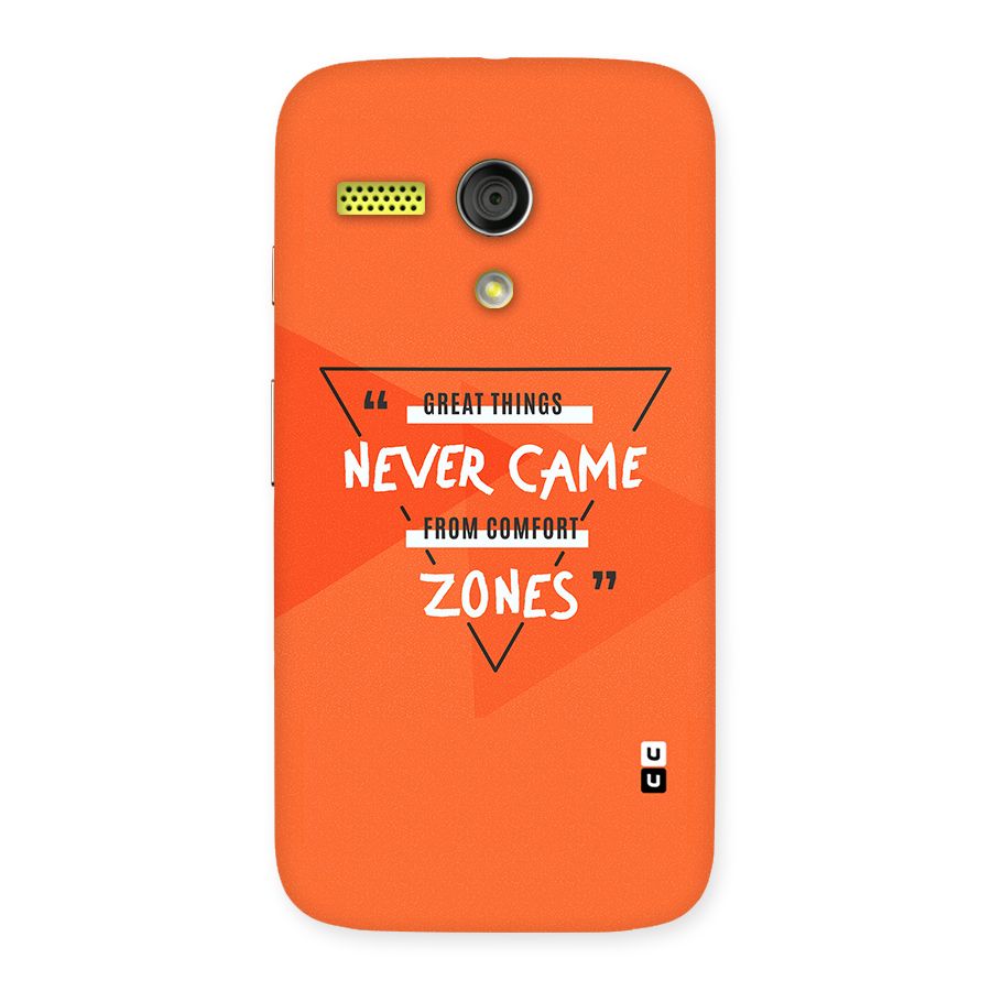 Great Things Comfort Zones Back Case for Moto G